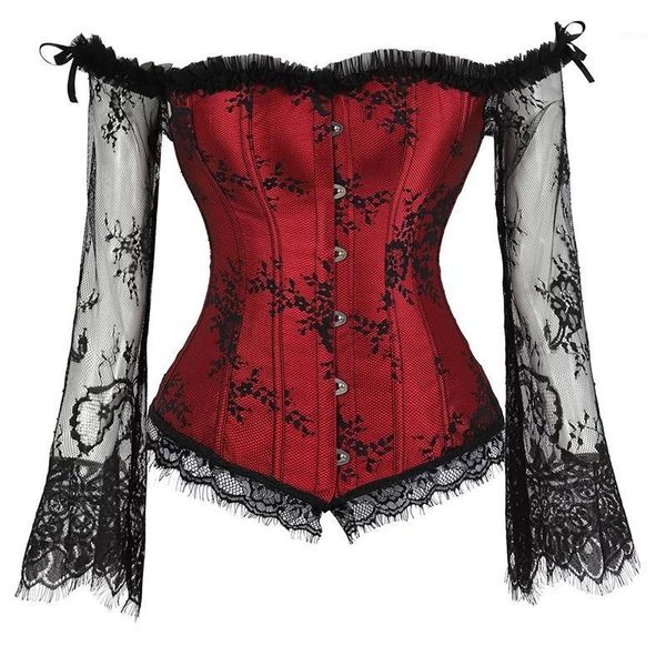 corset bustier lingerie women long sleeve renaissance plus size lace floral costumes burlesque red black white bustiers & corsets
corset bustier lingerie women long sleeve renaissance plus size lace floral costumes burlesque red black white bustiers & corsets