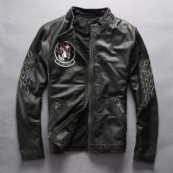 men's leather & faux 2021 vintage black jacket stand collar slim fit genuine cowhide men winter biker coat motorcycle jackets
men's leather & faux 2021 vintage black jacket stand collar slim fit genuine cowhide men winter biker coat motorcycle jackets