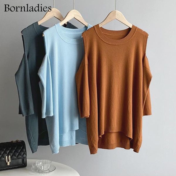 women's sweaters bornladies 2021 autumn casual solid female sweater jumpers vestidos o neck off-the-shoulder loose women knitted pullov, White;black
women's sweaters bornladies 2021 autumn casual solid female sweater jumpers vestidos o neck off-the-shoulder loose women knitted pullov, White;black