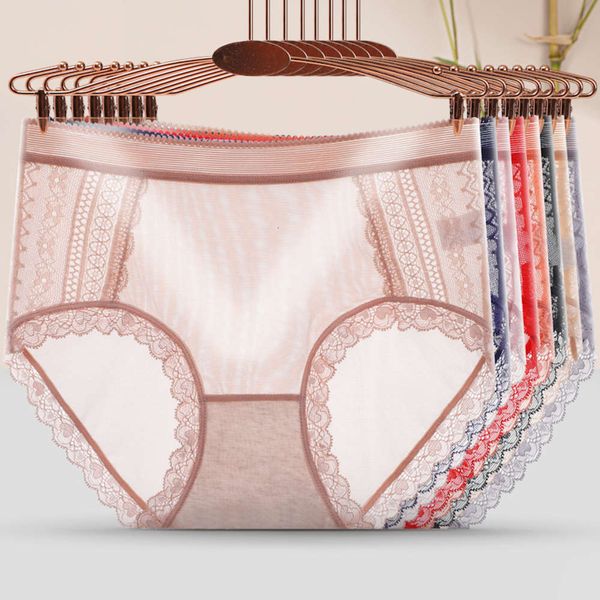 out lace large traceless transparent pure cotton crotch briefs, Black;pink
out lace large traceless transparent pure cotton crotch briefs, Black;pink