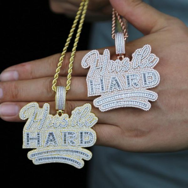 chokers two tone rose gold color micro pave cz hustle hard pendant necklace iced out bling 2021 men boy cool jewelry, Golden;silver
chokers two tone rose gold color micro pave cz hustle hard pendant necklace iced out bling 2021 men boy cool jewelry, Golden;silver