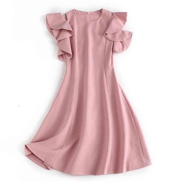 casual dresses spring and summer women's fashion temperament lotus sleeve solid color age reduction pink a-line dress 35a2, Black;gray
casual dresses spring and summer women's fashion temperament lotus sleeve solid color age reduction pink a-line dress 35a2, Black;gray