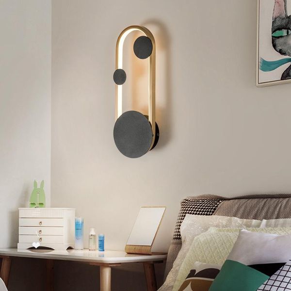 wall lamp loft light iron bedside aisle dining room home deco lights for