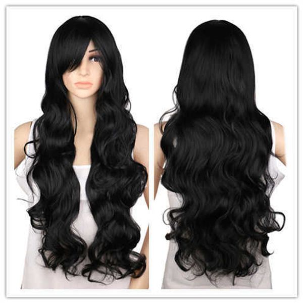 animation female cosplay 70cm black long curly wig head set chemical fiber high temperature silk
animation female cosplay 70cm black long curly wig head set chemical fiber high temperature silk