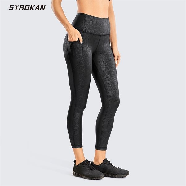 syrokan women's coated faux leather legging high waist pants workout tights with pockets -25 inches, Black;white
syrokan women's coated faux leather legging high waist pants workout tights with pockets -25 inches, Black;white