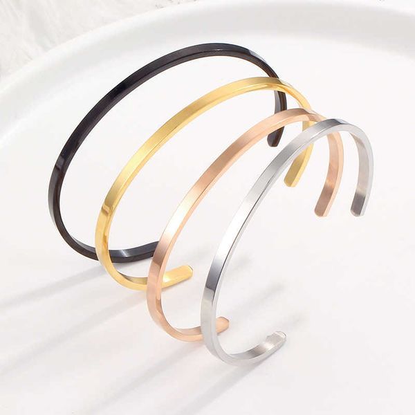 simple stainless steel opening bangle bracelet for lovers can be diy alphanumeric q0719, Black
simple stainless steel opening bangle bracelet for lovers can be diy alphanumeric q0719, Black
