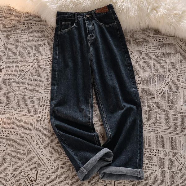 women's jeans vintage high waist loose wide leg cowboy pant side pocket zipper for women 2021 fall all-match straight vaqueros mujer, Blue
women's jeans vintage high waist loose wide leg cowboy pant side pocket zipper for women 2021 fall all-match straight vaqueros mujer, Blue