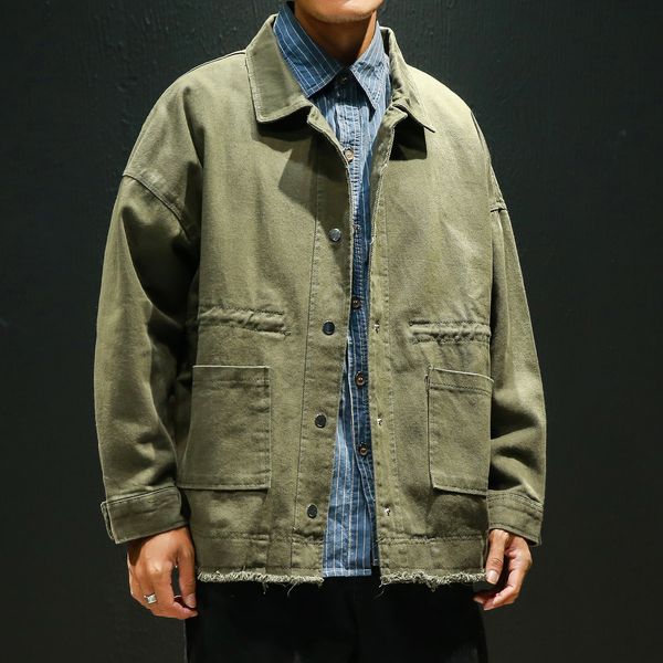 men's jackets new cotton casual coat loose streetwear solid trun down collar fashion spring autumn s coats k1yt, Black;brown
men's jackets new cotton casual coat loose streetwear solid trun down collar fashion spring autumn s coats k1yt, Black;brown