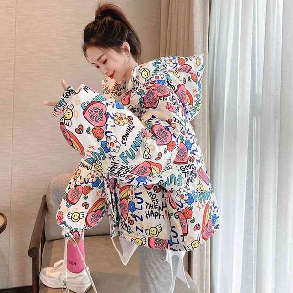 graffiti printed down cotton jacket women's short 2021 winter new ins bread jacket small casual, Black
graffiti printed down cotton jacket women's short 2021 winter new ins bread jacket small casual, Black
