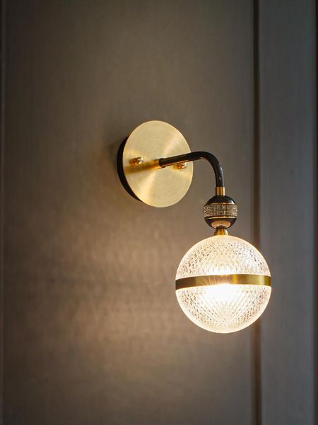 wall lamp all copper light luxury modern minimalist bedroom bedside tv background corridor aisle
wall lamp all copper light luxury modern minimalist bedroom bedside tv background corridor aisle