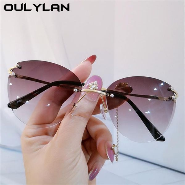 sunglasses oulylan cat eye rimless women luxury trimming sun glasses retro lady gradient eyeglasses outdoor shades uv400 eyewear, White;black
sunglasses oulylan cat eye rimless women luxury trimming sun glasses retro lady gradient eyeglasses outdoor shades uv400 eyewear, White;black