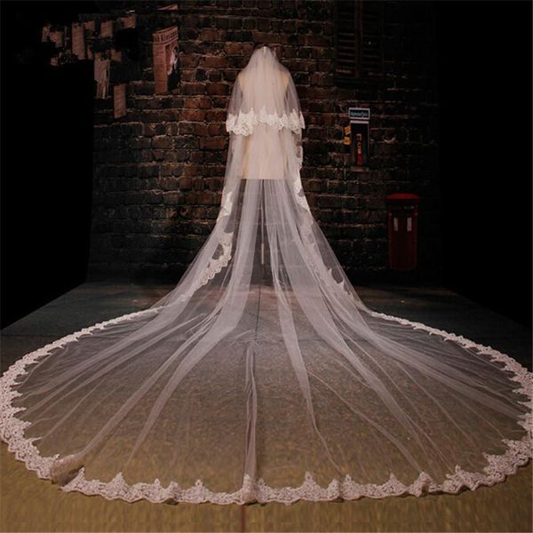 bridal veils wedding veil two layer embroidered white width 3m long 3.5m lace applique 2021 veu de noiva with comb, Black
bridal veils wedding veil two layer embroidered white width 3m long 3.5m lace applique 2021 veu de noiva with comb, Black