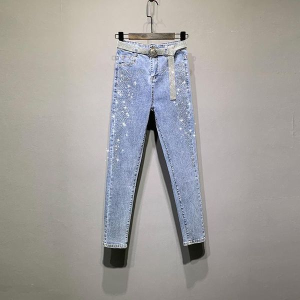 harem jeans 2021 light color drill high waist fashion ladies slim and tall tight-fitting pencil pants mother women's, Blue
harem jeans 2021 light color drill high waist fashion ladies slim and tall tight-fitting pencil pants mother women's, Blue