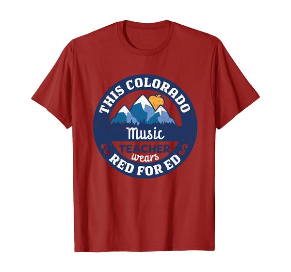 red for ed shirt colorado music teacher protest tshirt, White;black
red for ed shirt colorado music teacher protest tshirt, White;black