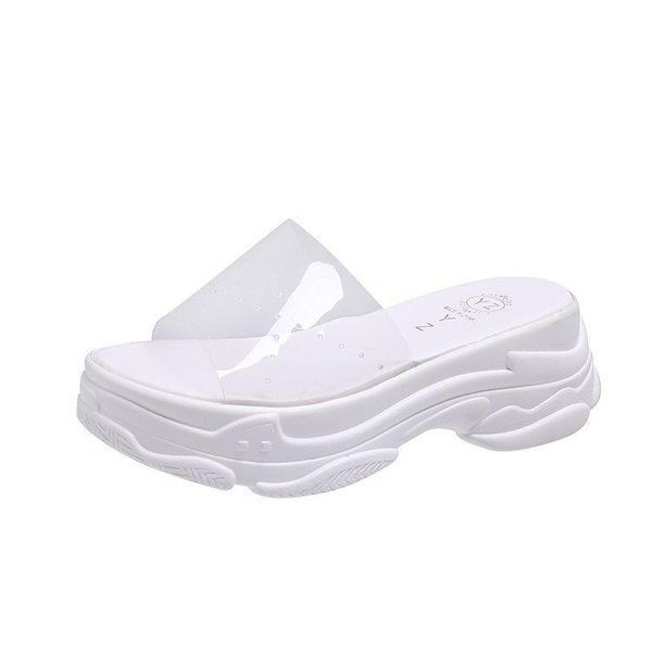 slippers summer women's wedges shoes for women zapatos de mujer solid color transparent pvc outside beach platform, Black
slippers summer women's wedges shoes for women zapatos de mujer solid color transparent pvc outside beach platform, Black