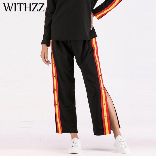 women's pants & capris withzz casual loose trousers webbing split fashionable for women streetwear clothes with stripes, Black;white
women's pants & capris withzz casual loose trousers webbing split fashionable for women streetwear clothes with stripes, Black;white
