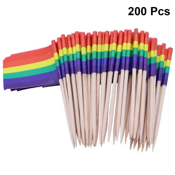 forks pack of 200 racing flag toothpicks picks appetizer toothpick sticks for cocktail party (rainbow pattern)
forks pack of 200 racing flag toothpicks picks appetizer toothpick sticks for cocktail party (rainbow pattern)
