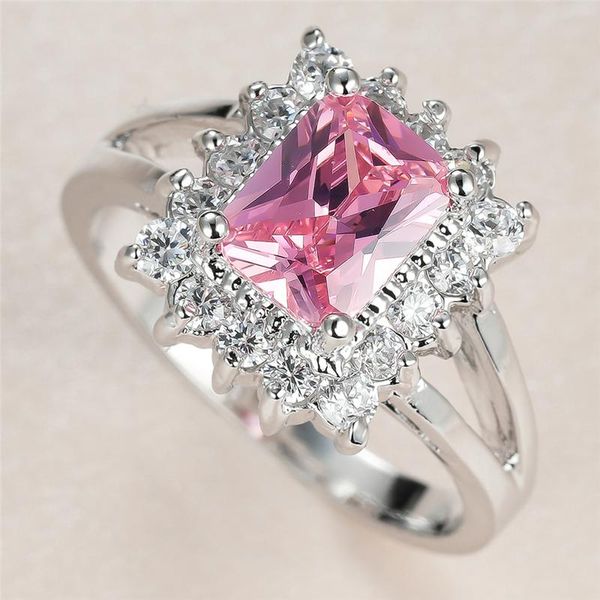 vintage female pink crystal stone ring charm silver color wedding rings for women dainty bride square zircon engagement, Slivery;golden
vintage female pink crystal stone ring charm silver color wedding rings for women dainty bride square zircon engagement, Slivery;golden