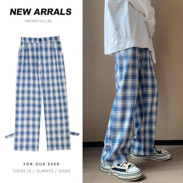 men's pants autumn black blue plaid men's fashion straight men streetwear loose hip-hop wide-leg mens trousers m-2xl
men's pants autumn black blue plaid men's fashion straight men streetwear loose hip-hop wide-leg mens trousers m-2xl