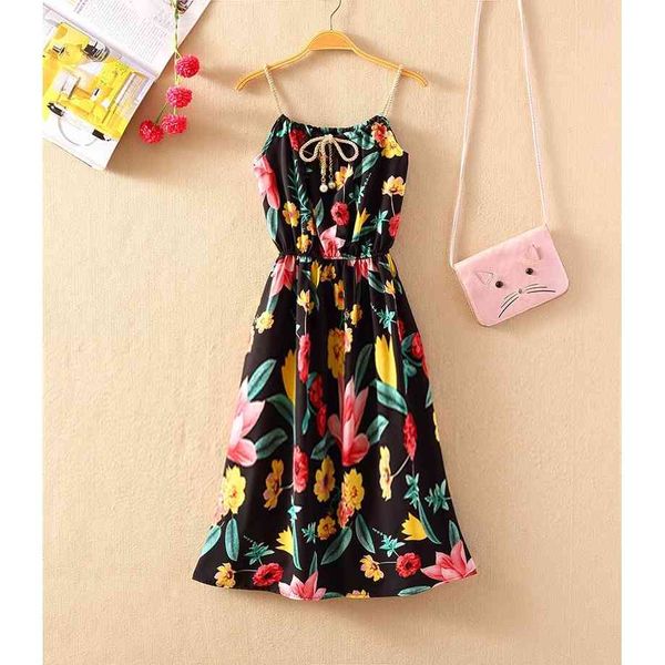 korea summer long chiffon floral strap dress a-line women casual sleeveless es high waist bohemian beach 210423, Black;gray
korea summer long chiffon floral strap dress a-line women casual sleeveless es high waist bohemian beach 210423, Black;gray