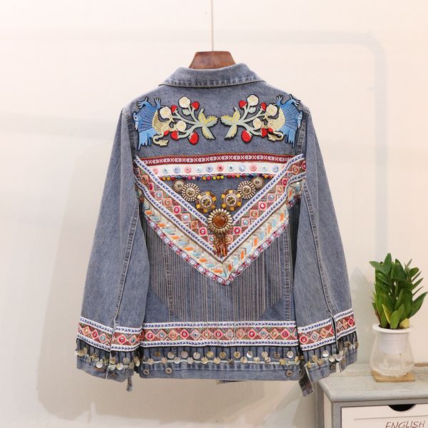 women's jackets women embroidered denim retro long sleeve loose jeans coat festival runway tassel bf jacket chic ladies outerwear 27 jx, Black;brown
women's jackets women embroidered denim retro long sleeve loose jeans coat festival runway tassel bf jacket chic ladies outerwear 27 jx, Black;brown