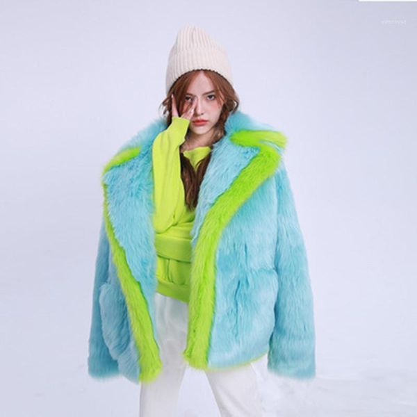 women's fur & faux autumn winter 2021 coat young mid-length imitation jacket furry turn-down collar zipper pocket overcoat xf684, Black
women's fur & faux autumn winter 2021 coat young mid-length imitation jacket furry turn-down collar zipper pocket overcoat xf684, Black