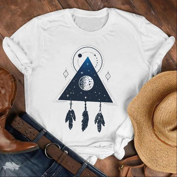 women lady feather t shirts dream web casual geometric 90s fashion shirt clothes womens female print, White
women lady feather t shirts dream web casual geometric 90s fashion shirt clothes womens female print, White