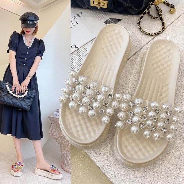 slippers house platform shoes woman 2021 string bead pantofle shale female beach low luxury slides soft sabot summer, Black
slippers house platform shoes woman 2021 string bead pantofle shale female beach low luxury slides soft sabot summer, Black