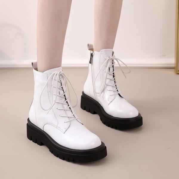 boots ashiofu handmade womens ankle leather thick heel lace-up eurolish style fashion white winter shoes, Black
boots ashiofu handmade womens ankle leather thick heel lace-up eurolish style fashion white winter shoes, Black
