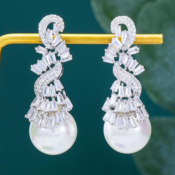 dangle & chandelier missvikki romantic luxury shiny gorgeous pearl pendant earrings for women wedding party cz dubai bridal trendy jewelry, Silver
dangle & chandelier missvikki romantic luxury shiny gorgeous pearl pendant earrings for women wedding party cz dubai bridal trendy jewelry, Silver