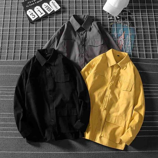 tooling men's long sleeve shirt korean fashion summer thin loose casual coat ruffian handsome, White;black
tooling men's long sleeve shirt korean fashion summer thin loose casual coat ruffian handsome, White;black