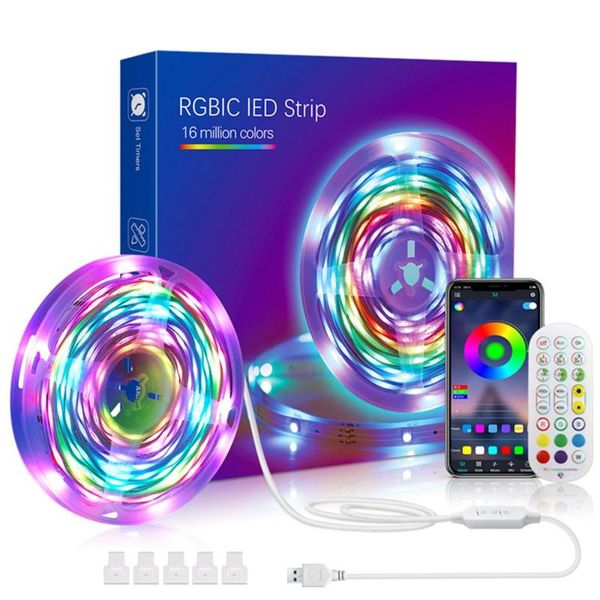 strips rgbic led strip music sync light bar color bluetooth usb remote control with diode tv backlight for home deco holiday
strips rgbic led strip music sync light bar color bluetooth usb remote control with diode tv backlight for home deco holiday
