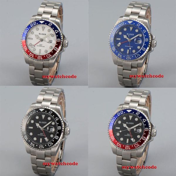 wristwatches 43mm bliger black dial mechanical automatic men watch red gmt hand sapphire crystal luminous marks oyster bracelet, Slivery;brown
wristwatches 43mm bliger black dial mechanical automatic men watch red gmt hand sapphire crystal luminous marks oyster bracelet, Slivery;brown