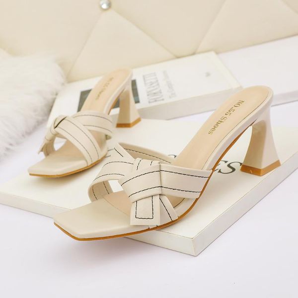 slippers 5569-1 korean fashion open toe high heels show thin versatile sandals thick heel net red banquet women's shoes, Black
slippers 5569-1 korean fashion open toe high heels show thin versatile sandals thick heel net red banquet women's shoes, Black