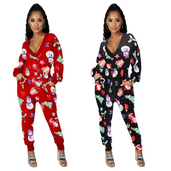 women's jumpsuits & rompers autumn fashion style women long sleeve v-neck jumpsuit christmas clothing for, Black;white
women's jumpsuits & rompers autumn fashion style women long sleeve v-neck jumpsuit christmas clothing for, Black;white