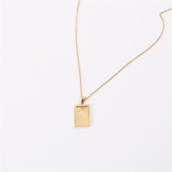 pendant necklaces 18k gold plated moon sunlight square necklace sun stainless steel, Silver
pendant necklaces 18k gold plated moon sunlight square necklace sun stainless steel, Silver