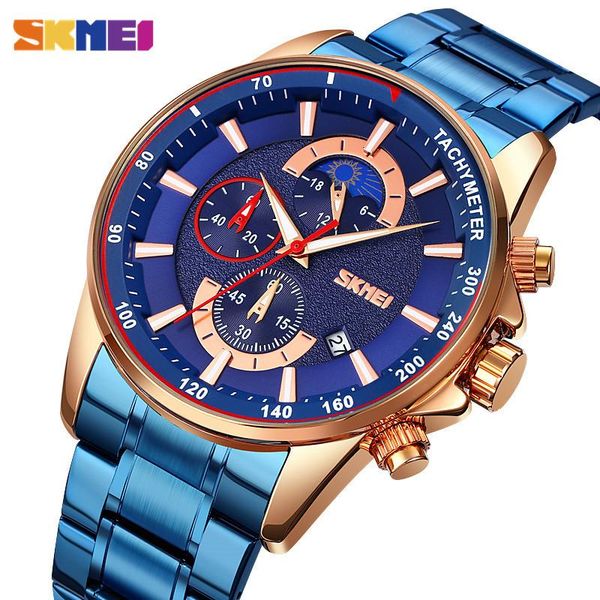 wristwatches skmei creative moon phase satch calendar sports watches mens full steel waterproof quartz wristwatch relogio masculino 9250, Slivery;brown
wristwatches skmei creative moon phase satch calendar sports watches mens full steel waterproof quartz wristwatch relogio masculino 9250, Slivery;brown