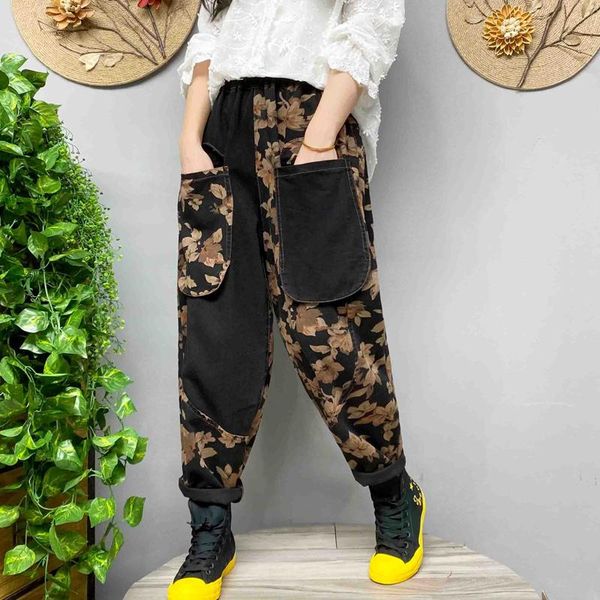 women's jeans fairynatural british design floral casual pants women plaid denim harem trousers black retro female pockets loose punk, Blue
women's jeans fairynatural british design floral casual pants women plaid denim harem trousers black retro female pockets loose punk, Blue