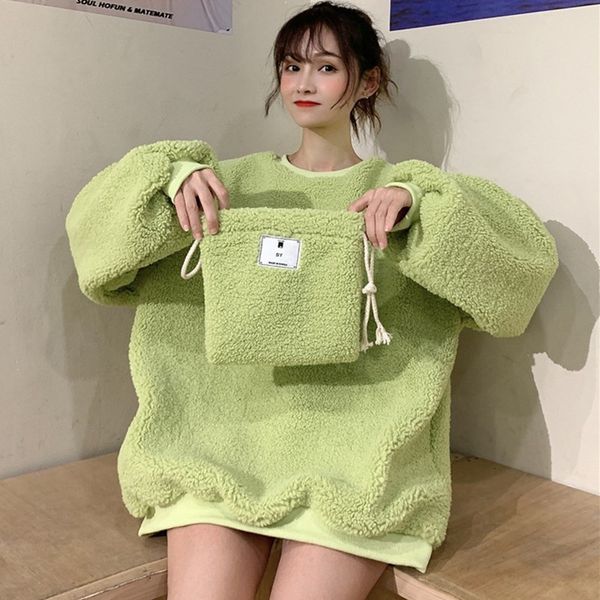 women's hoodies & sweatshirts warm stuffed mode beautiful female sweatshirts sweet color long sleeve pullover loose kawaii hoodies femi, Black
women's hoodies & sweatshirts warm stuffed mode beautiful female sweatshirts sweet color long sleeve pullover loose kawaii hoodies femi, Black