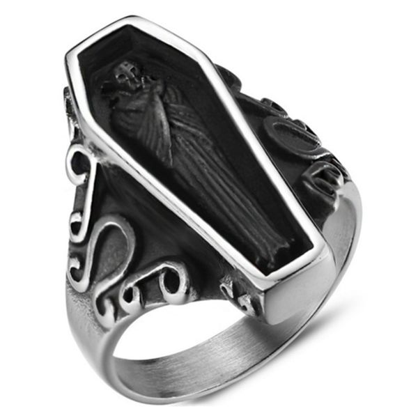vintage men stainless steel ring portrait vampire coffin ghost gothic punk for male boyfriend gift, Silver
vintage men stainless steel ring portrait vampire coffin ghost gothic punk for male boyfriend gift, Silver