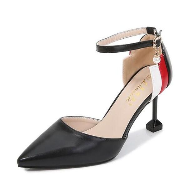 women sandals high heels summer shoes pu buckle strap 6cm 8cm thin pointed toe shallow back black
women sandals high heels summer shoes pu buckle strap 6cm 8cm thin pointed toe shallow back black