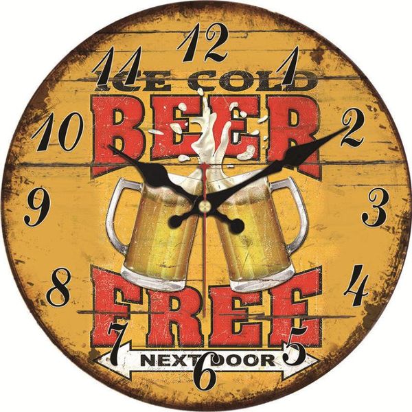art beer club wall clock large ice cold bottle cheers no ticking round creative wooden quality quartz clocks
art beer club wall clock large ice cold bottle cheers no ticking round creative wooden quality quartz clocks