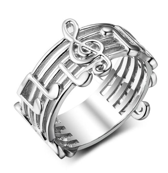 cluster rings treble clef with musical notes titanium steel ring women's fashion symbol no9, Golden;silver
cluster rings treble clef with musical notes titanium steel ring women's fashion symbol no9, Golden;silver