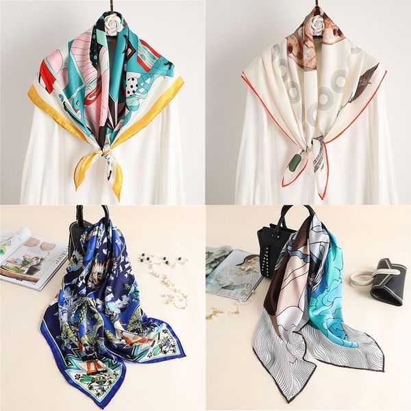 scarves 2021 winter real women fashion pashmina hijab twill silk women's 90cm oil painting printing shawl sunscreen bandana, Blue;gray
scarves 2021 winter real women fashion pashmina hijab twill silk women's 90cm oil painting printing shawl sunscreen bandana, Blue;gray