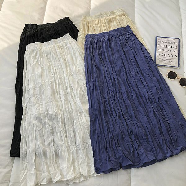 fashion skirt female early spring korean chiffon wrinkled pleated for womens high waist slim mid-length 210420, Black
fashion skirt female early spring korean chiffon wrinkled pleated for womens high waist slim mid-length 210420, Black