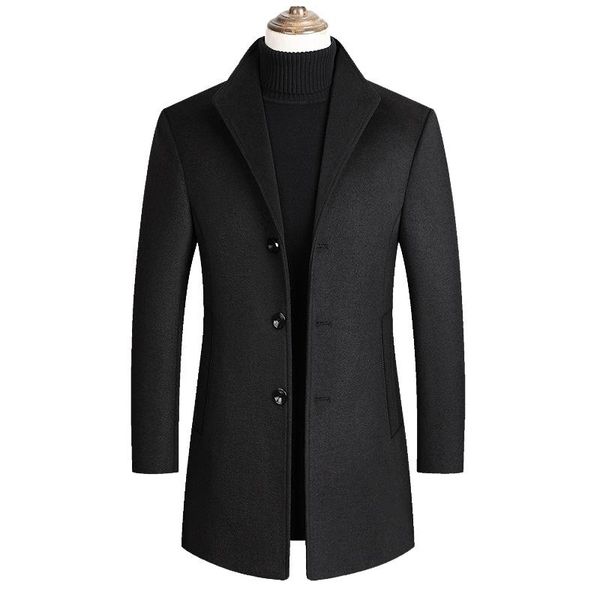 men's wool & blends men coats autumn winter solid color jacket luxurious brand clothing m-4xl, Black
men's wool & blends men coats autumn winter solid color jacket luxurious brand clothing m-4xl, Black