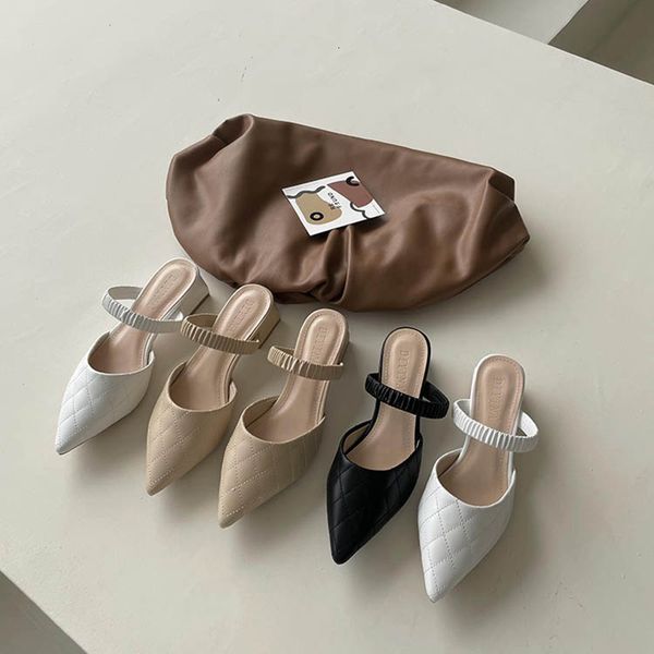 sandals pointed toe women slippers sewing design hollow thick mid heels slides party summer beach shoes woman black white khaki zz1e
sandals pointed toe women slippers sewing design hollow thick mid heels slides party summer beach shoes woman black white khaki zz1e