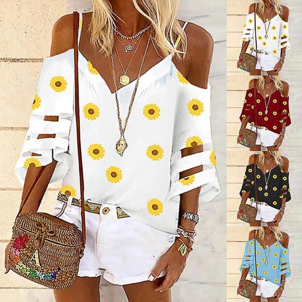 women's t-shirt gorgeous women t-shirts middle sleeve camisole daisy outwear v-neck female ladies tees strapless tunic shirts blusas, White
women's t-shirt gorgeous women t-shirts middle sleeve camisole daisy outwear v-neck female ladies tees strapless tunic shirts blusas, White