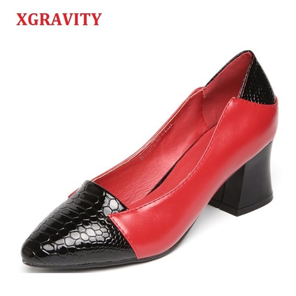 xgravity lady fashion pointed toe dress shoes elegant genuine leather woman pumps mix color ladies shoes c274 210429, Black
xgravity lady fashion pointed toe dress shoes elegant genuine leather woman pumps mix color ladies shoes c274 210429, Black