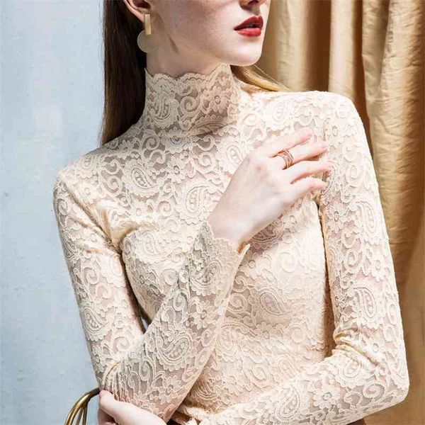 women's blouses & shirts 6tautumn winter elastic lace with high collar, plush thickened inside and foreign style blouse hc82, White
women's blouses & shirts 6tautumn winter elastic lace with high collar, plush thickened inside and foreign style blouse hc82, White